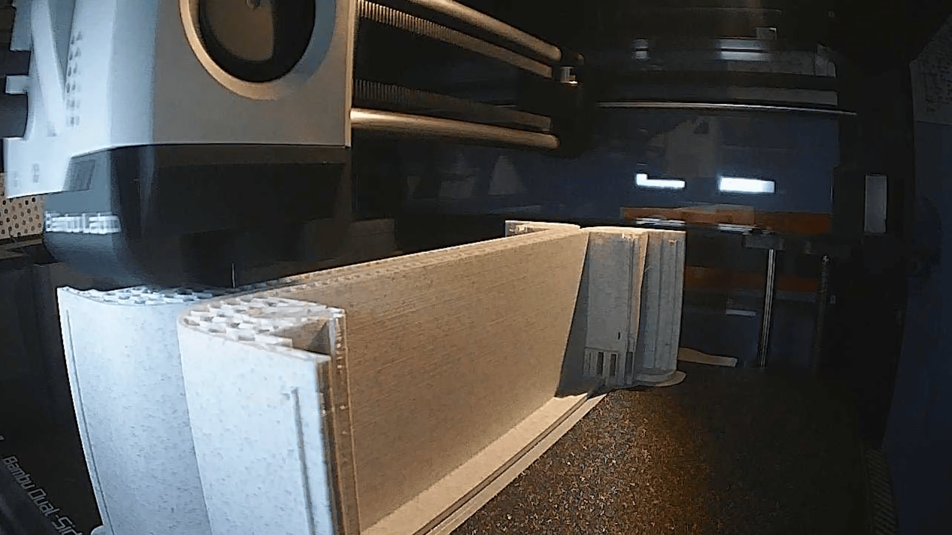 Graphic of a close up of a website depicting an Our Projects page with sample project names and dates.